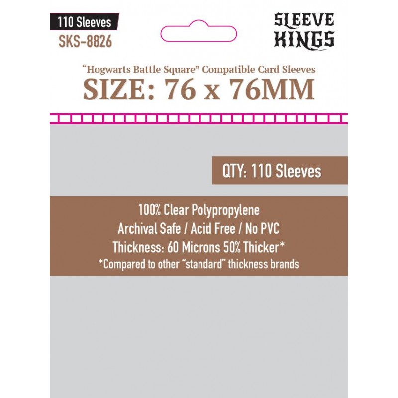 Sleeve Kings - "Hogwarts Battle Square Compatible" Sleeves (76x76mm)