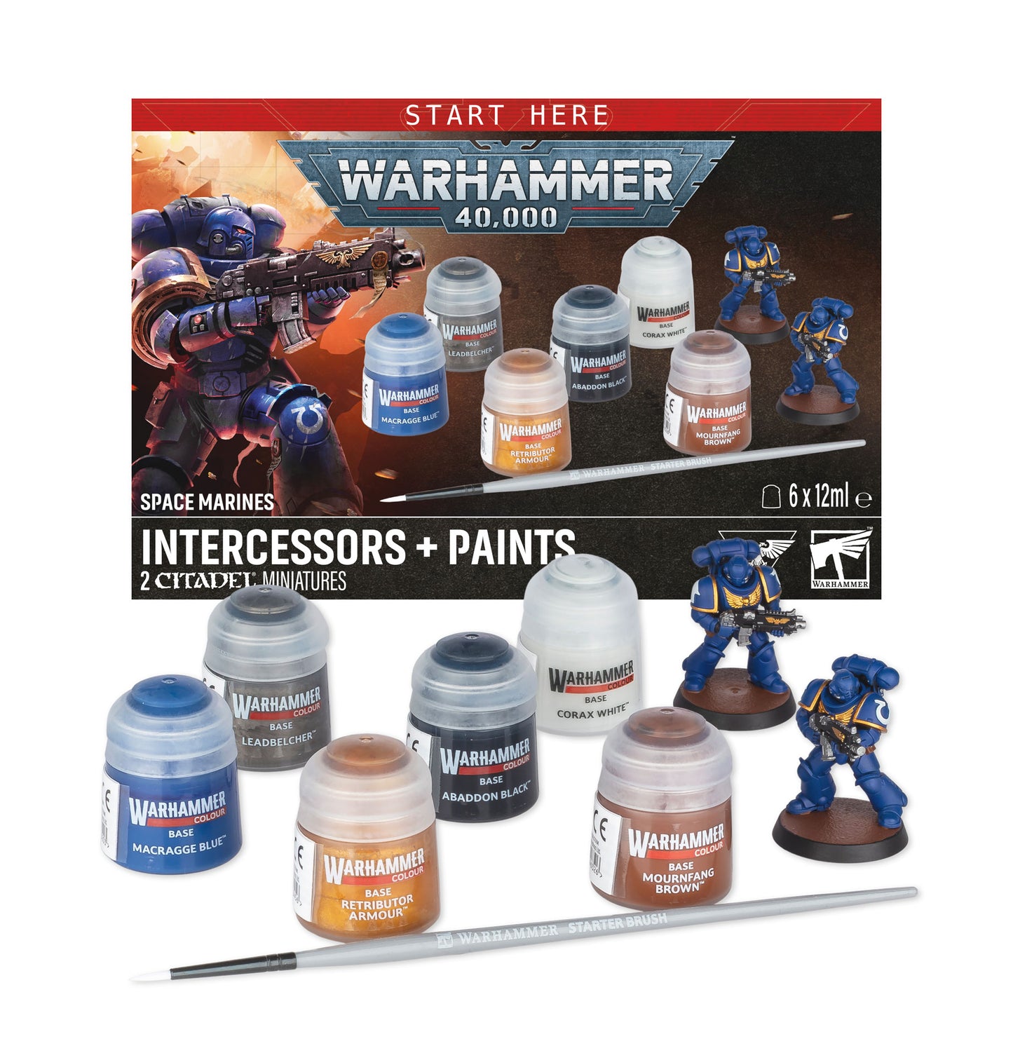 Warhammer 40,000: Set de Marines Espaciales+Pinturas