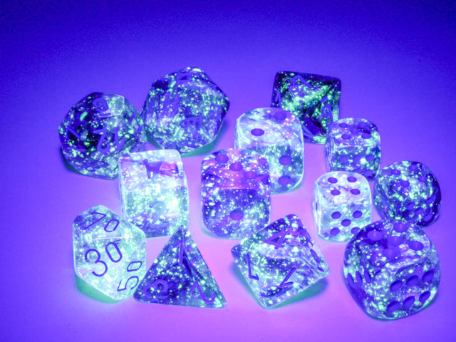Chessex - 12mm d6 Dice Block (36 dados) - Nebula Nocturnal/blue Luminary