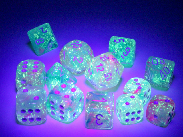Chessex - 16mm d6 Dice Block (12 dados) - Nebula Wisteria/white