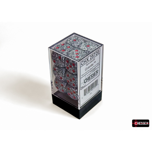 Chessex - 16mm d6 Dice Block (12 dados) - Speckled Granite