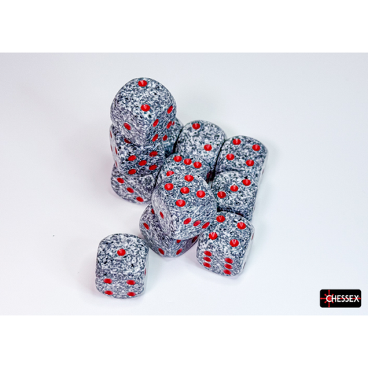 Chessex - 16mm d6 Dice Block (12 dados) - Speckled Granite