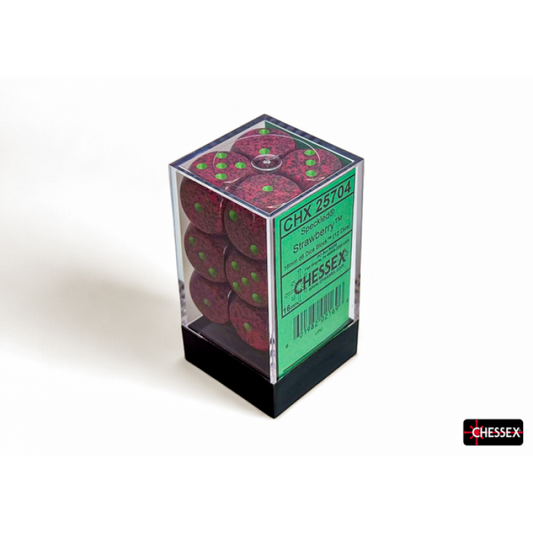 Chessex - 16mm d6 Dice Block (12 dados) - Speckled Strawberry