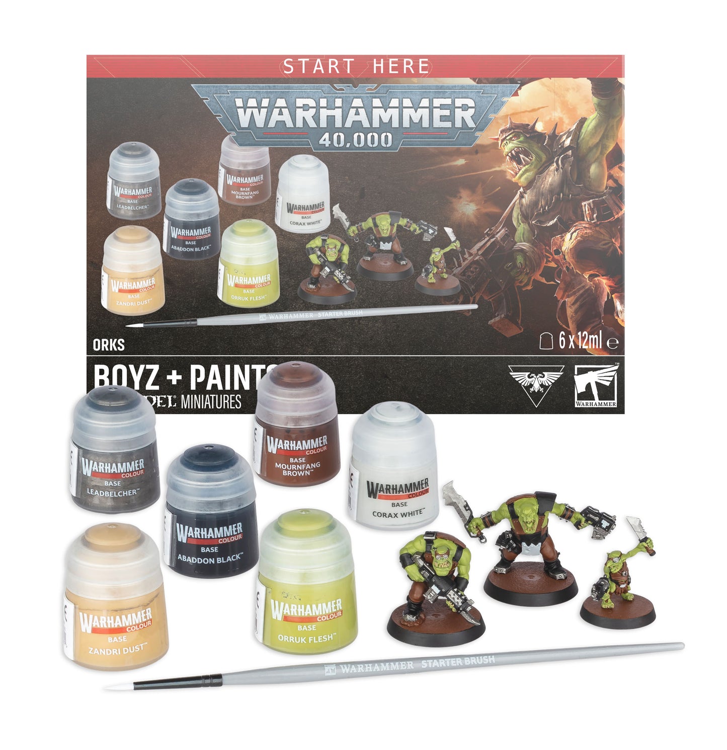 Warhammer 40,000: Set de Orkos+Pinturas