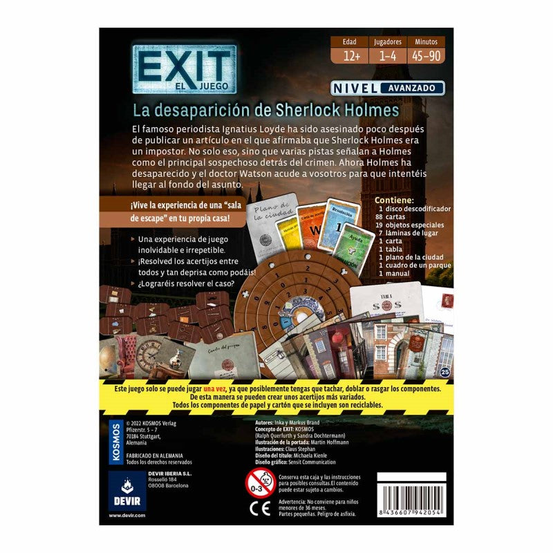 Exit: la Desaparicion de Sherlock Holmes