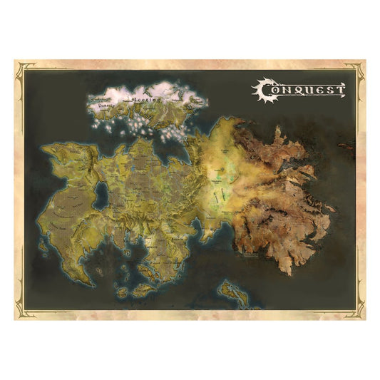 Conquest Cloth Map of Alektria, the first continent of EÄ