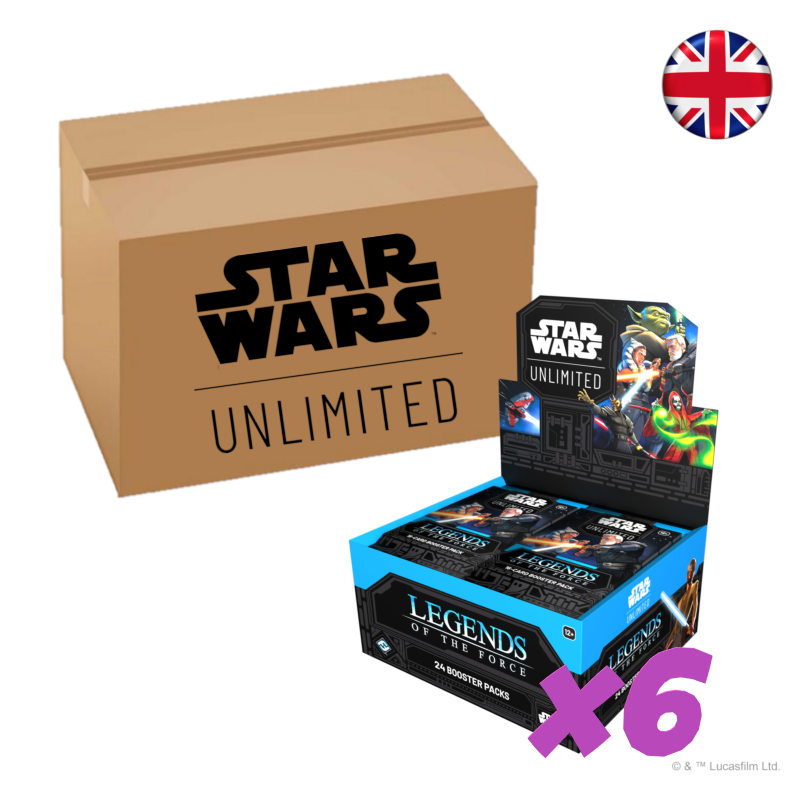 Star Wars Unlimited - Leyendas de la Fuerza - Case completa (Inglés) (6 cajas de sobres)