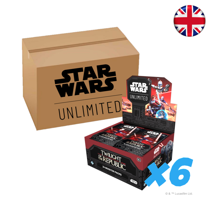 Star Wars Unlimited - El Ocaso de la República - Case completa (Inglés) (6 cajas de sobres)