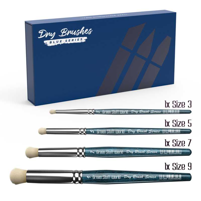 Green Stuff World - Set Pinceles Pincel Seco (Blue Series)