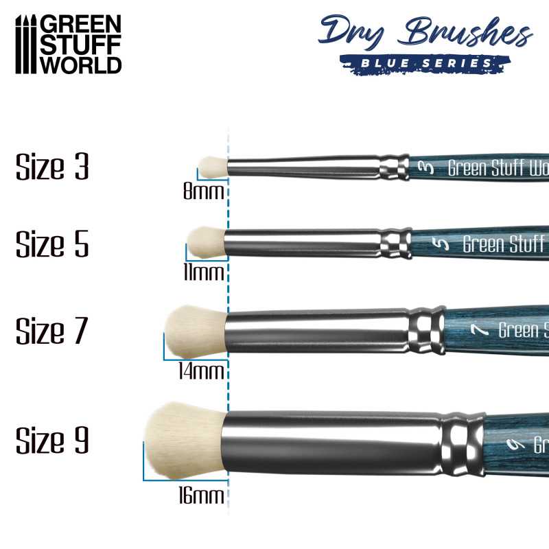 Green Stuff World - Set Pinceles Pincel Seco (Blue Series)