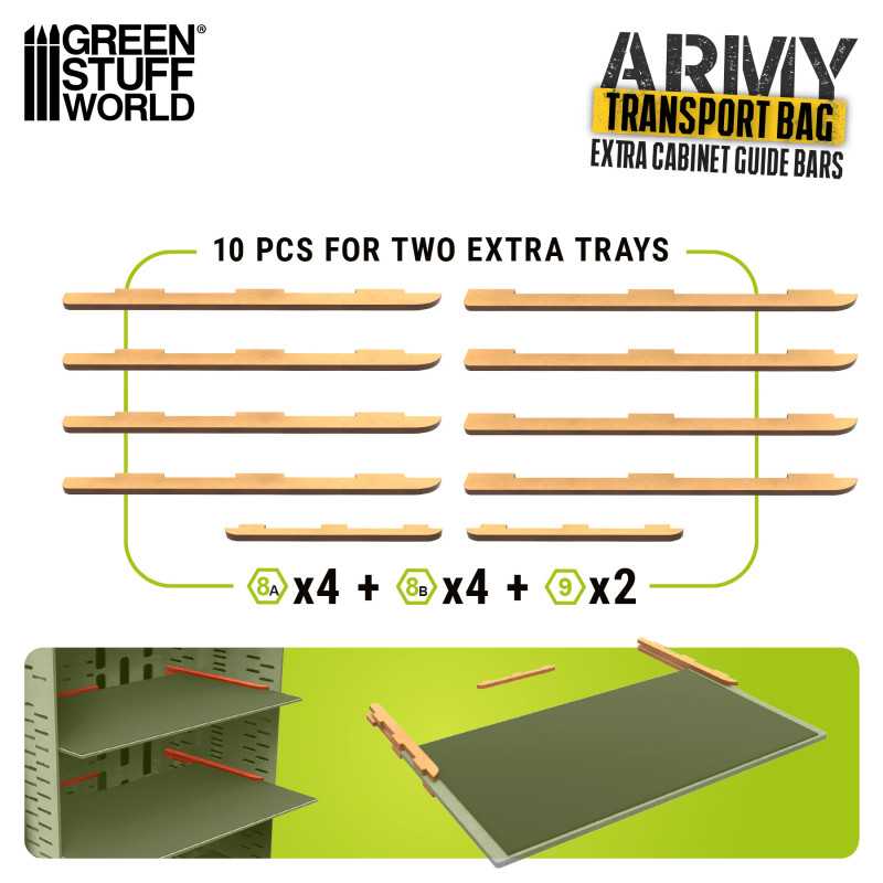 Carriles extra para Maletines de transporte de miniaturas