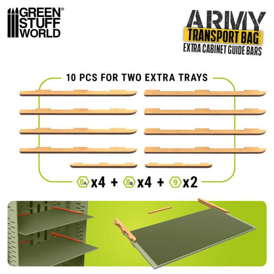Carriles extra para Maletines de transporte de miniaturas