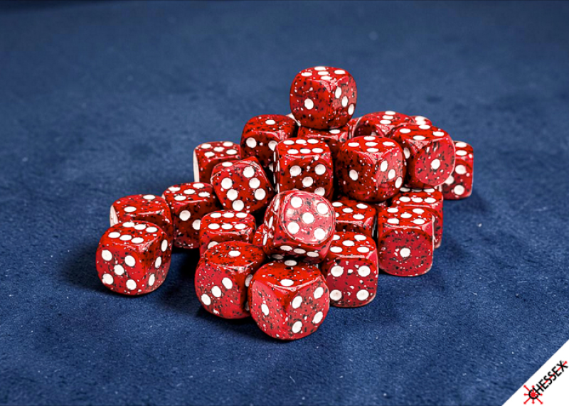 Chessex - 12mm d6 Dice Block (36 dados) - Speckled® Lava Stone