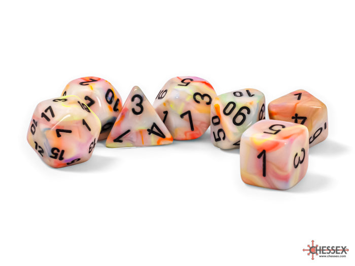 Chessex - Festive Mega-hedral Circus/black 7-Die set