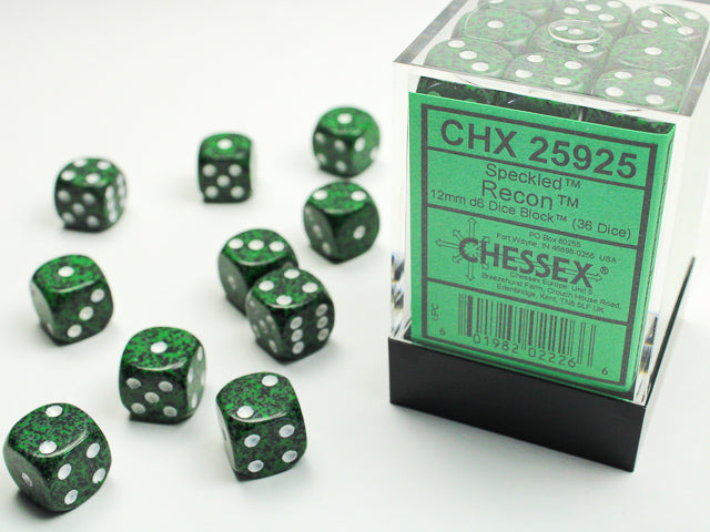 Chessex - 12mm d6 Dice Block (36 dados) - Recon
