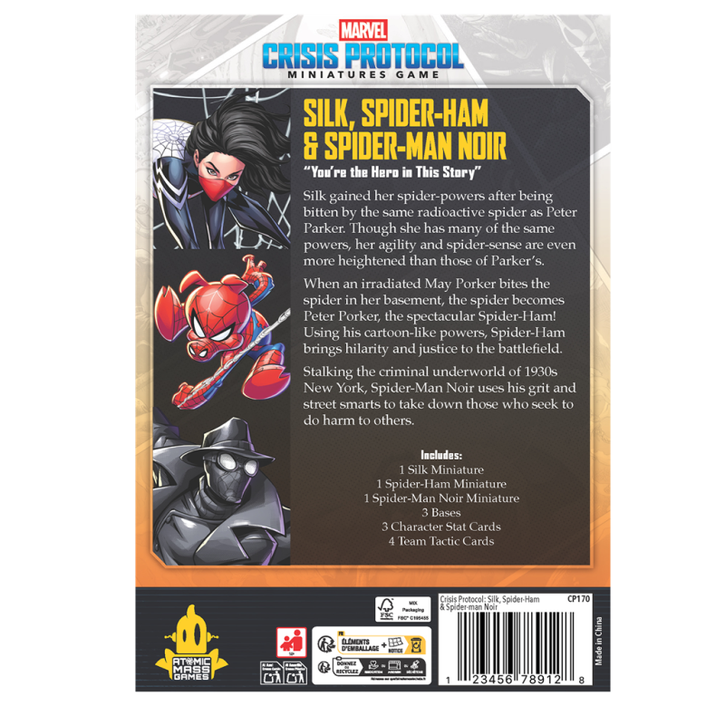 Crisis Protocol - Silk, Spider-Ham & Spider-Man Noir