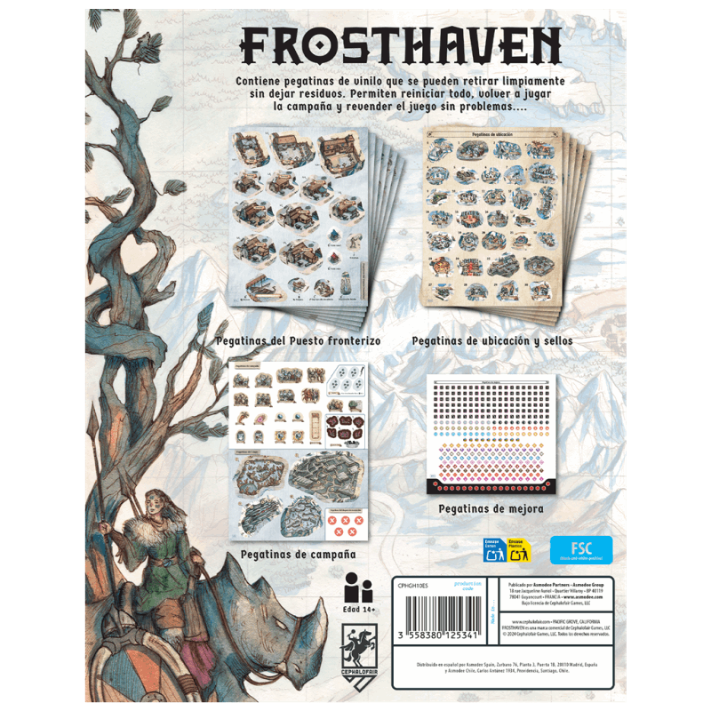 Frosthaven - Pegatinas reutilizables