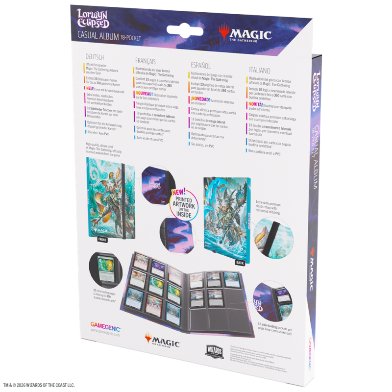 Gamegenic - Magic: The Gathering Lorwyn Eclipsed - Casual Album 18-Pocket - Sygg, Wanderwine Wisdom