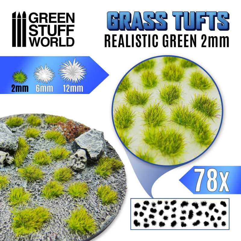 Matas Césped - Autoadhesivas - 2mm - Verde realista