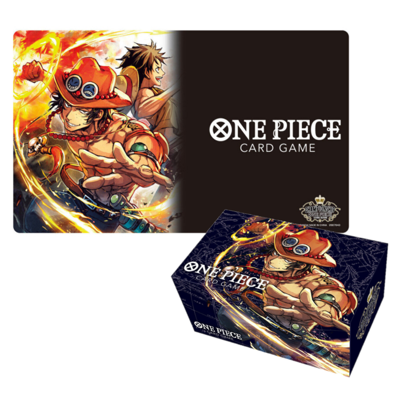 One Piece Card Game - Playmat and Storage Box Set - Portgas D. Ace