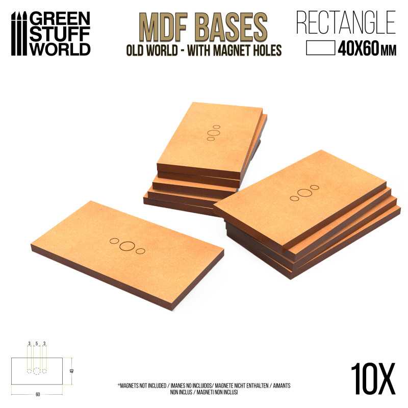 Peanas DM - Rectangulares 40x60mm