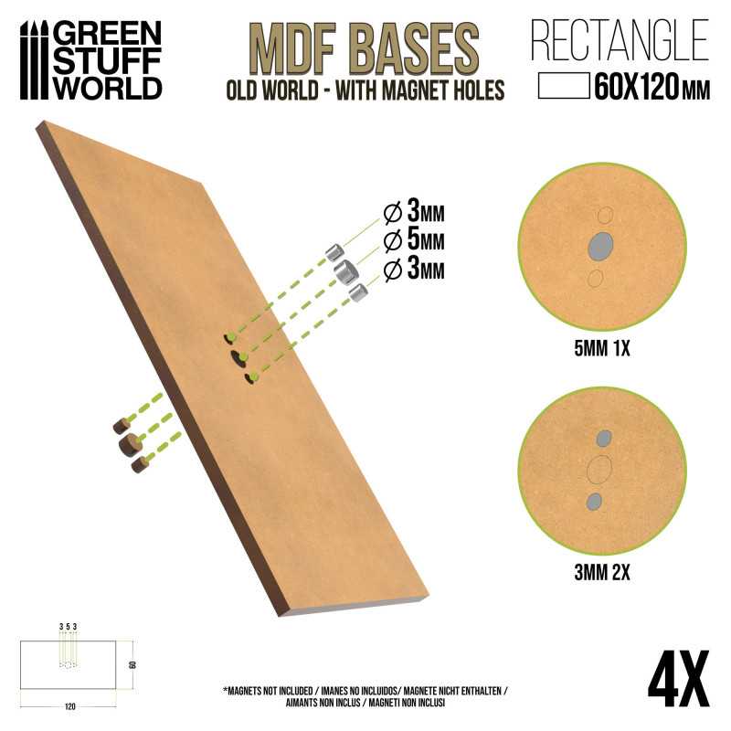 Peanas DM - Rectangulares 60x120mm