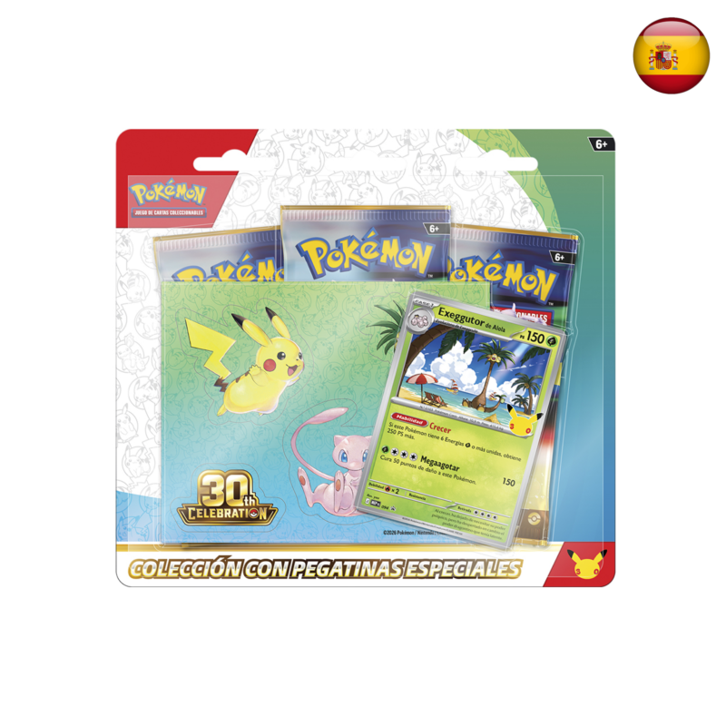 Pokémon TCG - Celebración 30.º Aniversario - Colección con pegatinas (Español)