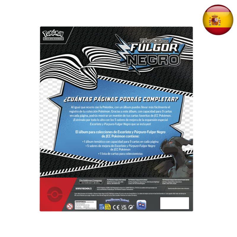 Pokémon TCG - Fulgor Negro colección con álbum (Español)