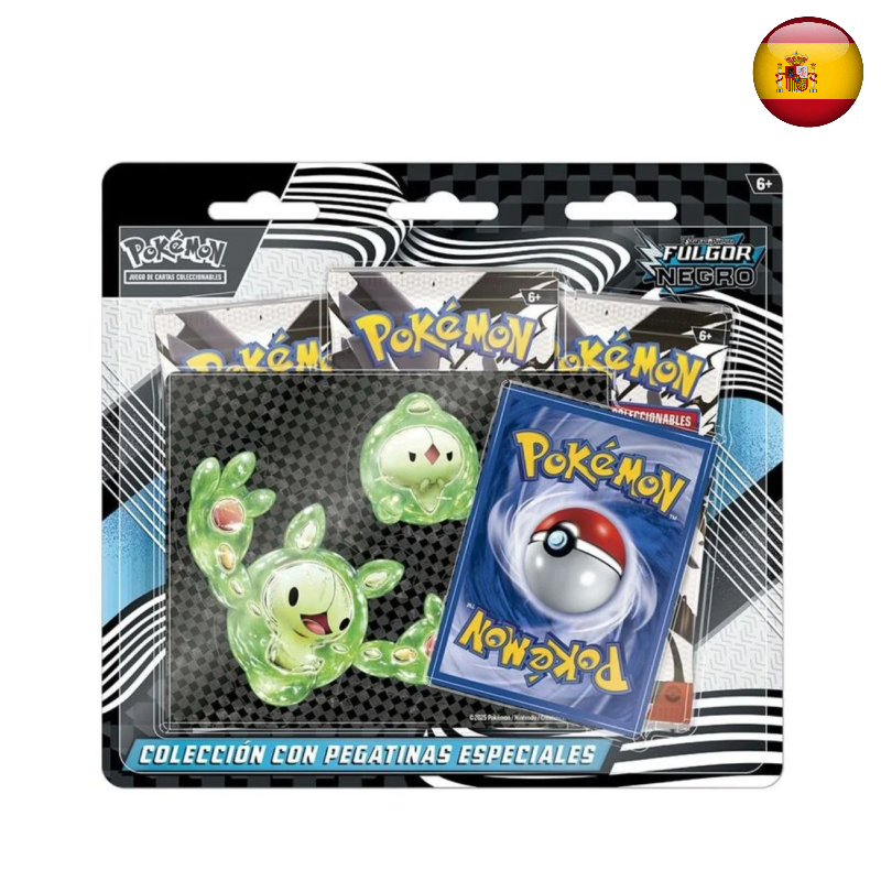 Pokémon TCG - Fulgor Negro colección con pegatinas (Español)