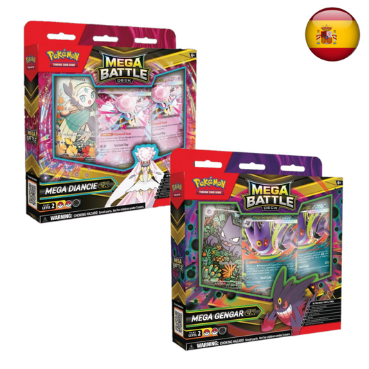Pokémon TCG - Baraja de Megacombate Mega-Gengar ex / Mega-Diancie ex (Español)