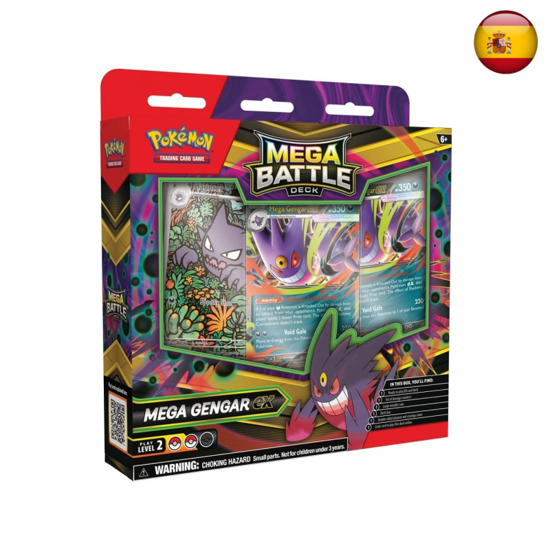 Pokémon TCG - Baraja de Megacombate Mega-Gengar ex / Mega-Diancie ex (Español)