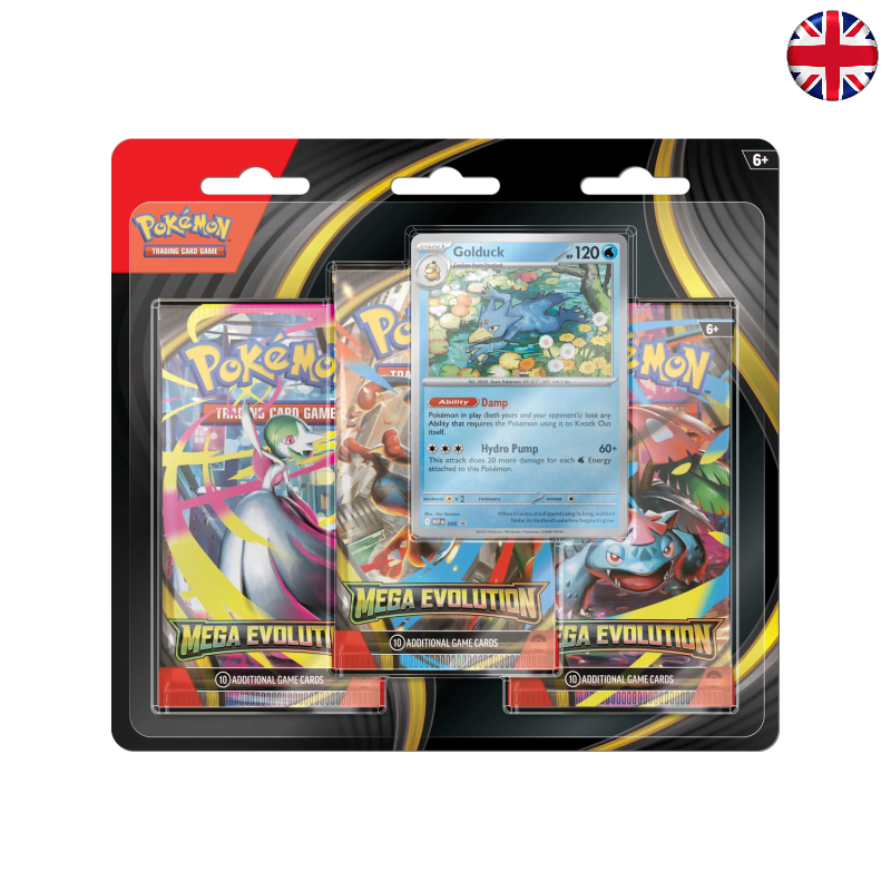 Pokémon TCG - Mega Evolution 3-pack blister (Inglés)
