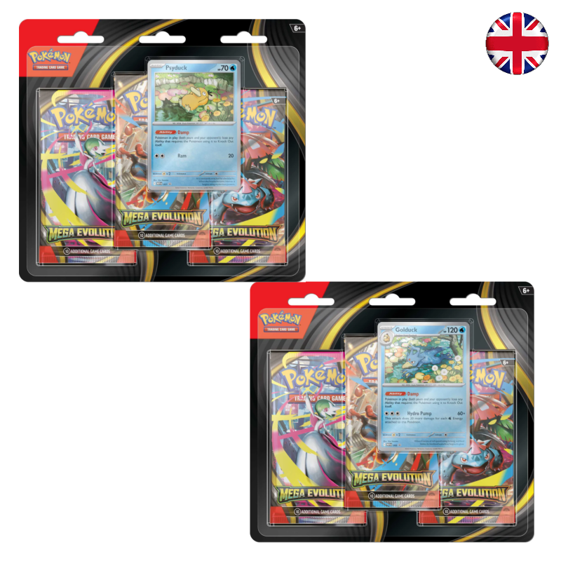 Pokémon TCG - Mega Evolution 3-pack blister (Inglés)