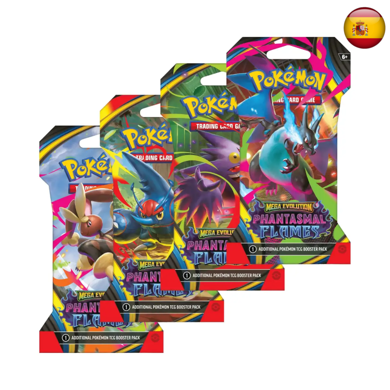 Pokémon TCG - Fuegos Fantasmales sobre emblistado (Español)