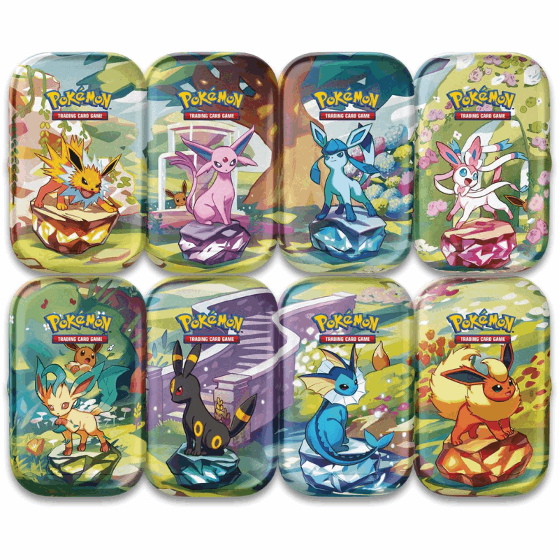 Pokémon TCG - Prismatic Evolutions Mini Tin Display (8 tins) (Inglés)