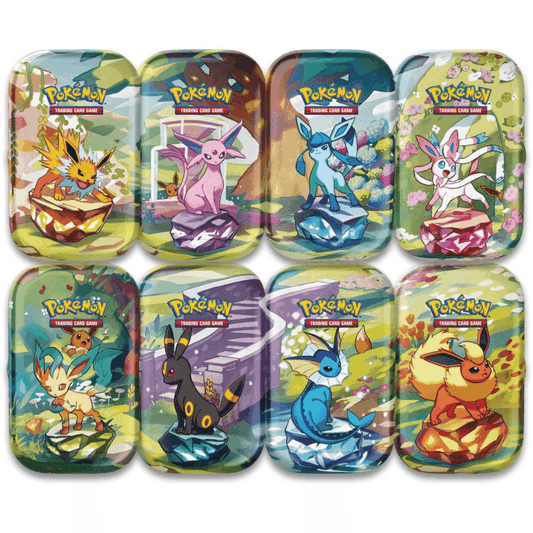 Pokémon TCG - Prismatic Evolutions Mini Tin Display (8 tins) (Inglés)