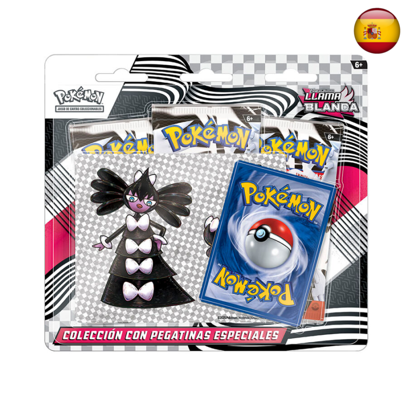 Pokémon TCG - Llama Blanca colección con pegatinas (Español)