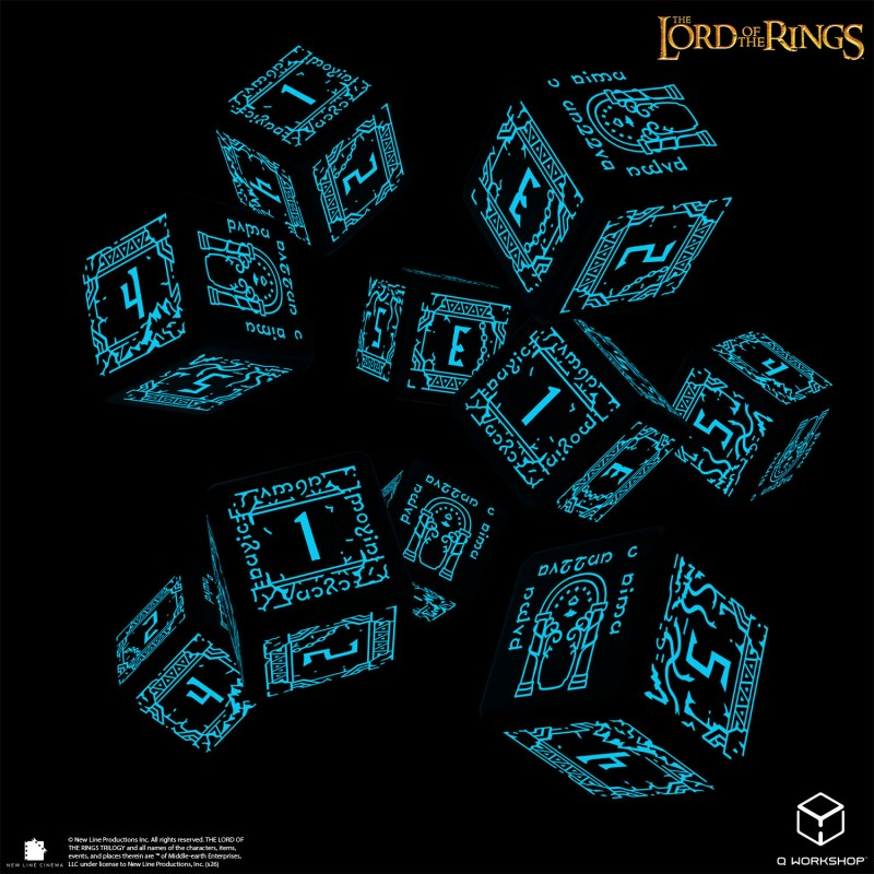 The Lord of the Rings: Moria 10xD6 Glow in the dark Dice Set