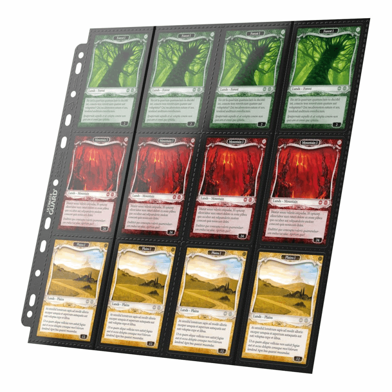 Ultimate Guard 24-Pocket QuadRow Pages Side-Loading Negro (10)