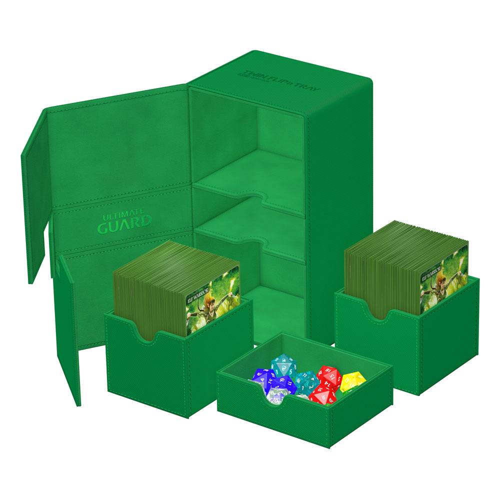 Ultimate Guard - Caja de mazo doble Twin Flip`n`Tray 200+ XenoSkin Monocolor