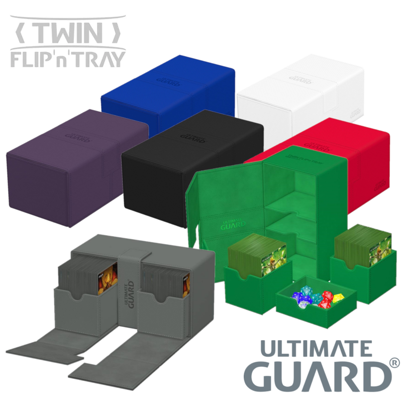 Ultimate Guard - Caja de mazo doble Twin Flip`n`Tray 200+ XenoSkin Monocolor