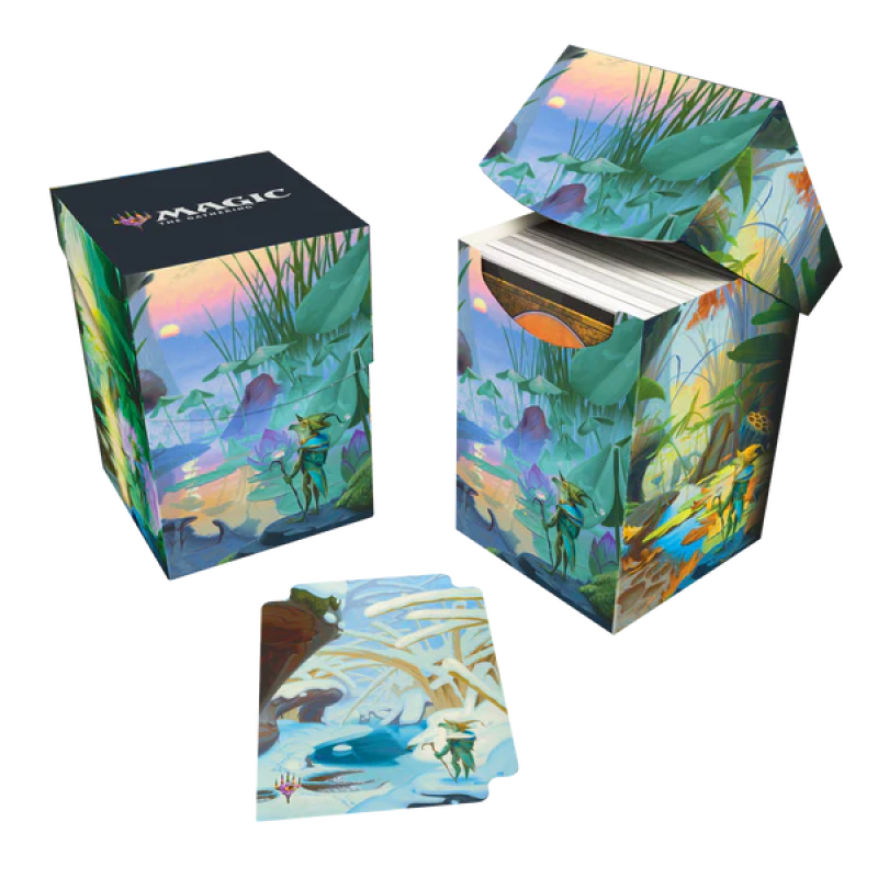 UP 100+ Deck Box - MTG Bloomburrow - Season Lands: Island