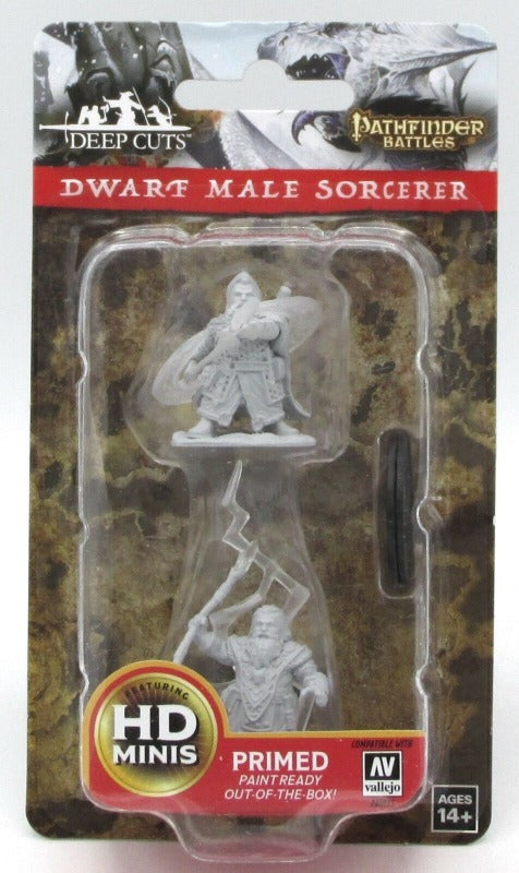 Pathfinder Deep Cuts Unpainted Miniatures - Dwarf Male Sorcerer