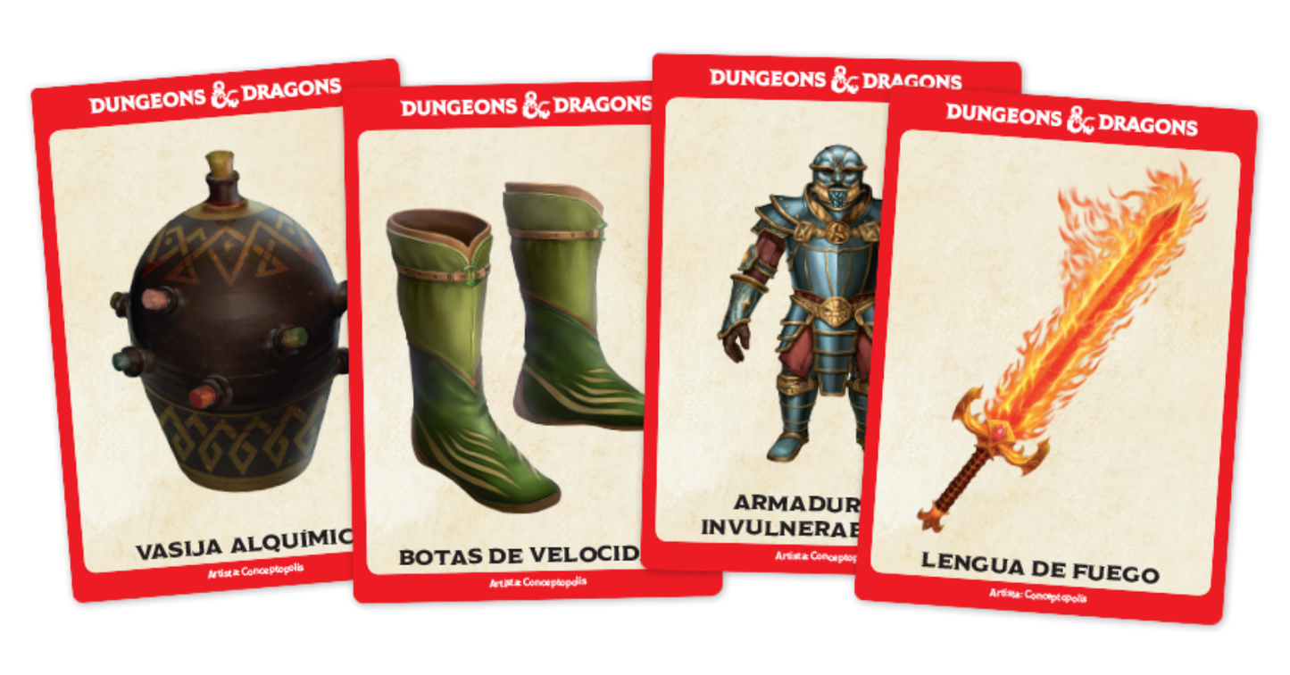 D&D Cartas de objetos mágicos