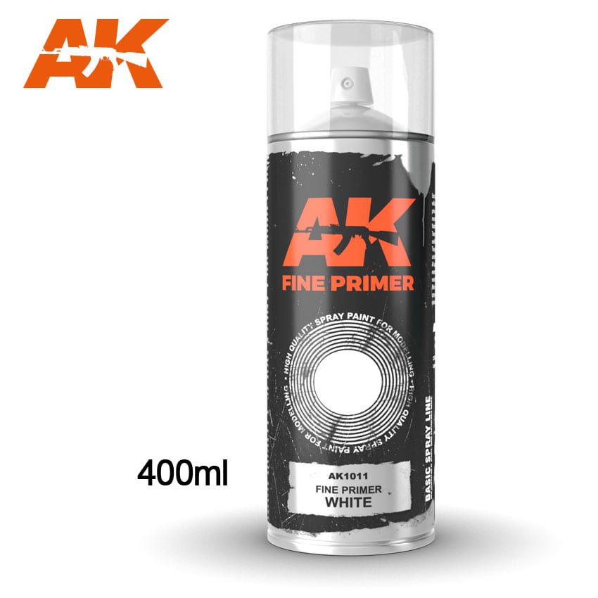 Fine Primer White - Spray 400ml (Includes 2 nozzles)