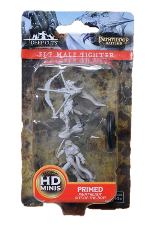 Pathfinder Deep Cuts Unpainted Miniatures - Elf Male Fighter