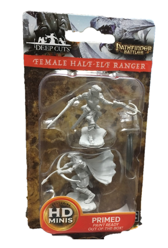 Pathfinder Battles Deep Cuts Unpainted Miniatures - Female Half-Elf Ranger
