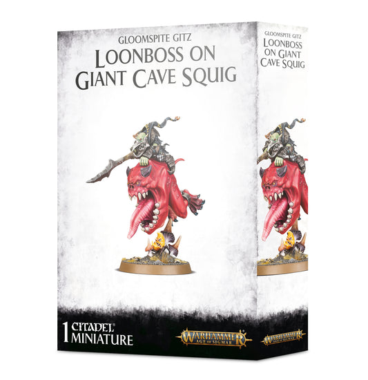 GLOOMSPITE GITZ LOONBOSS ON GIANT CAVE SQUIG