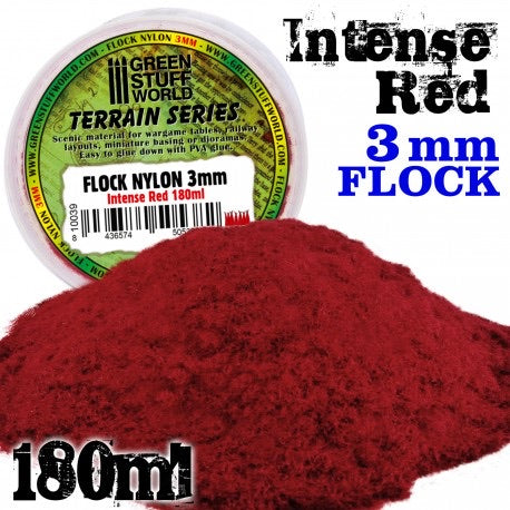 Césped Electroestático - Rojo Intenso