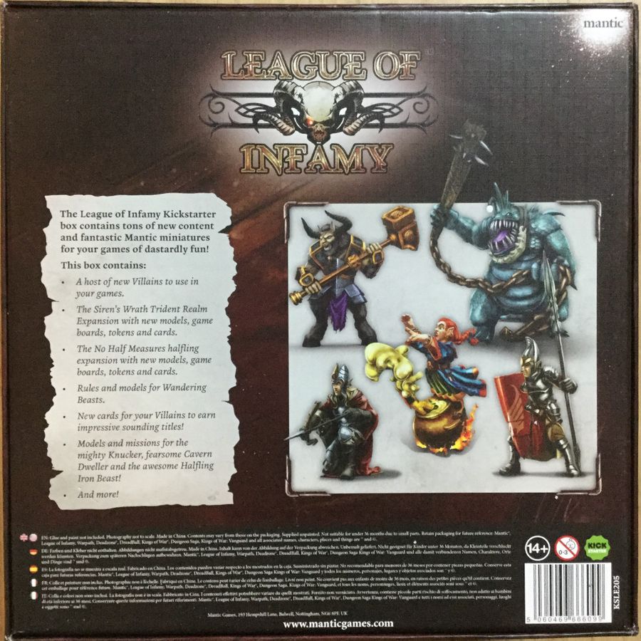 League of Infamy - Master of Shadows KS Pledge